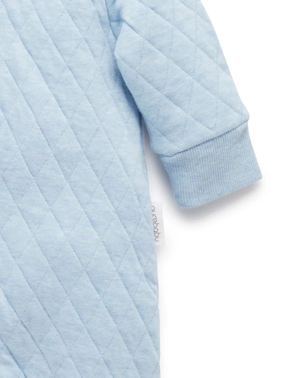 Quilted Growsuit | Pale Blue