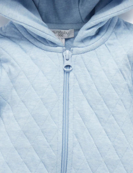 Quilted Growsuit | Pale Blue